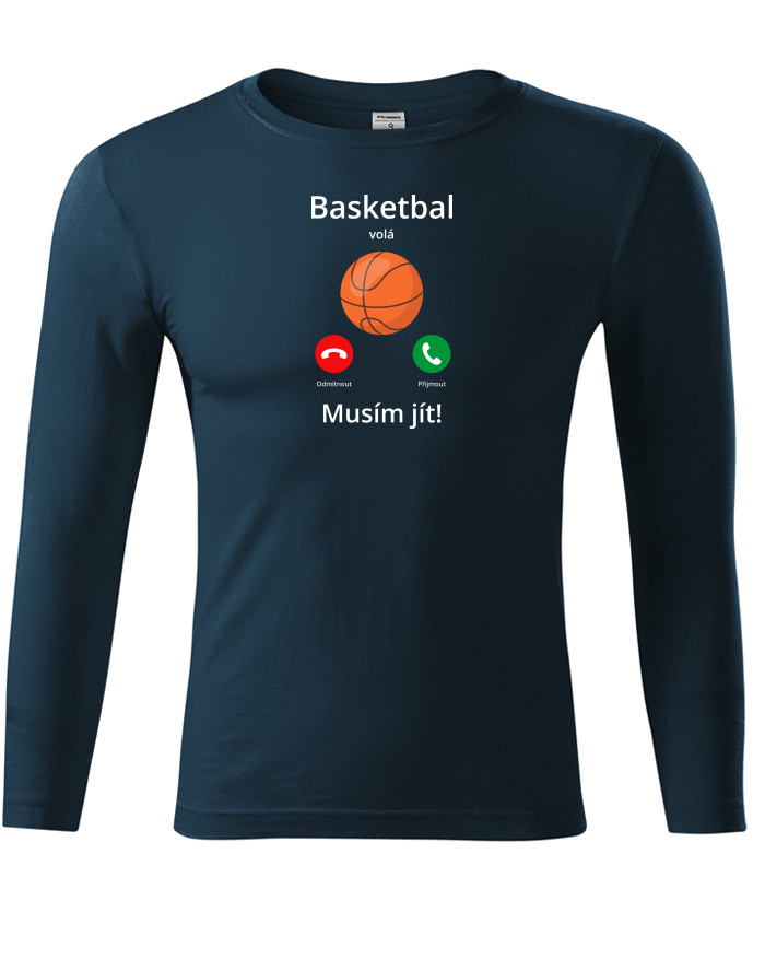 Tričko s dlouhým rukávem Basketbal volá