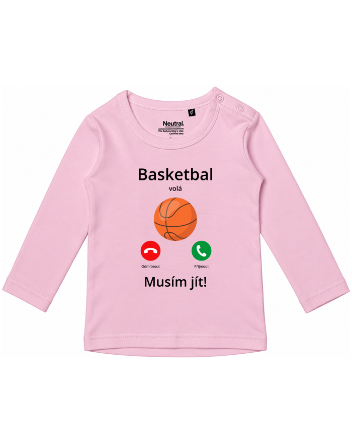 Dětské tričko s dlouhým rukávem - Basketbal volá