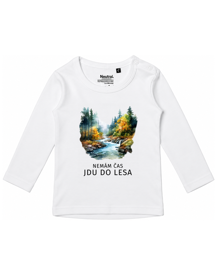 Dětské tričko s dlouhým rukávem Nemám čas jdu do lesa