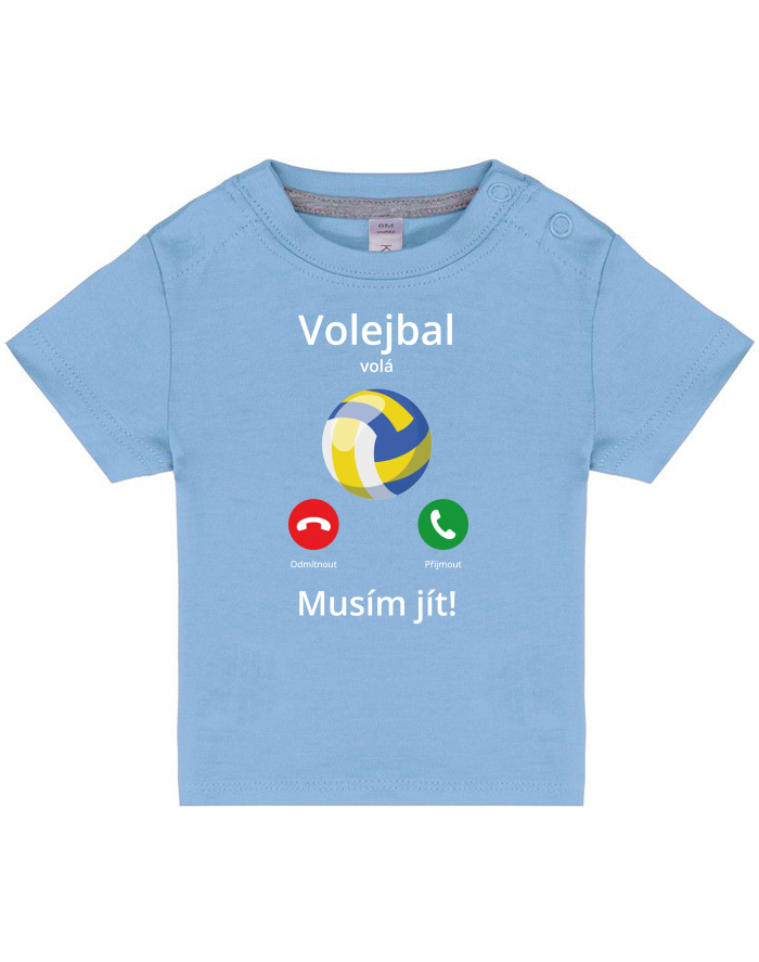 Dětské tričko Volejbal volá Musím jít!