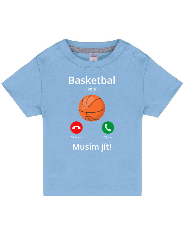 Dětské tričko Basketbal volá Musím jít!