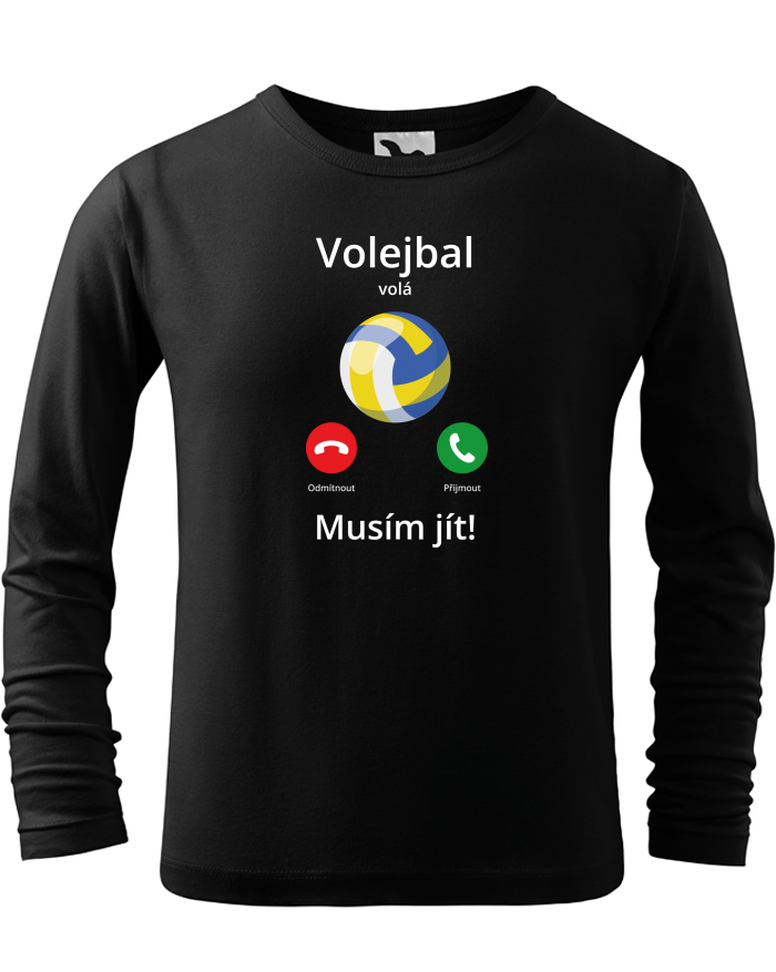 Dětské triko s dlouhým rukávem - Volejbal volá