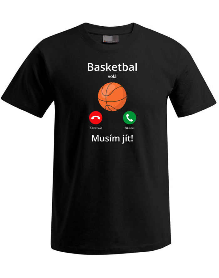 Basketbal volá Musím jít! - Pánské tričko Plus Size