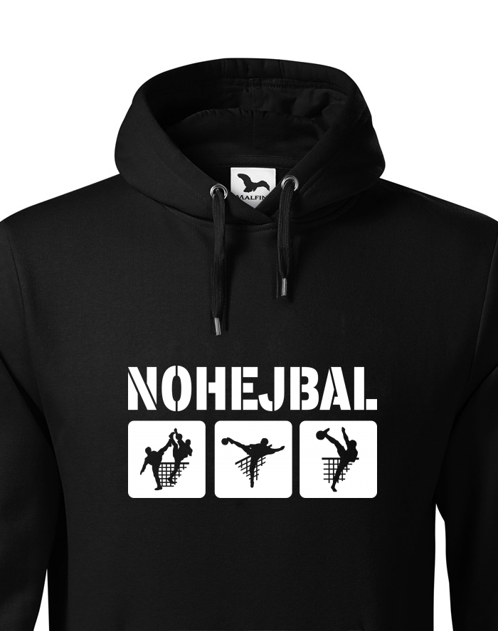 Nohejbal pánská mikina s kapucí