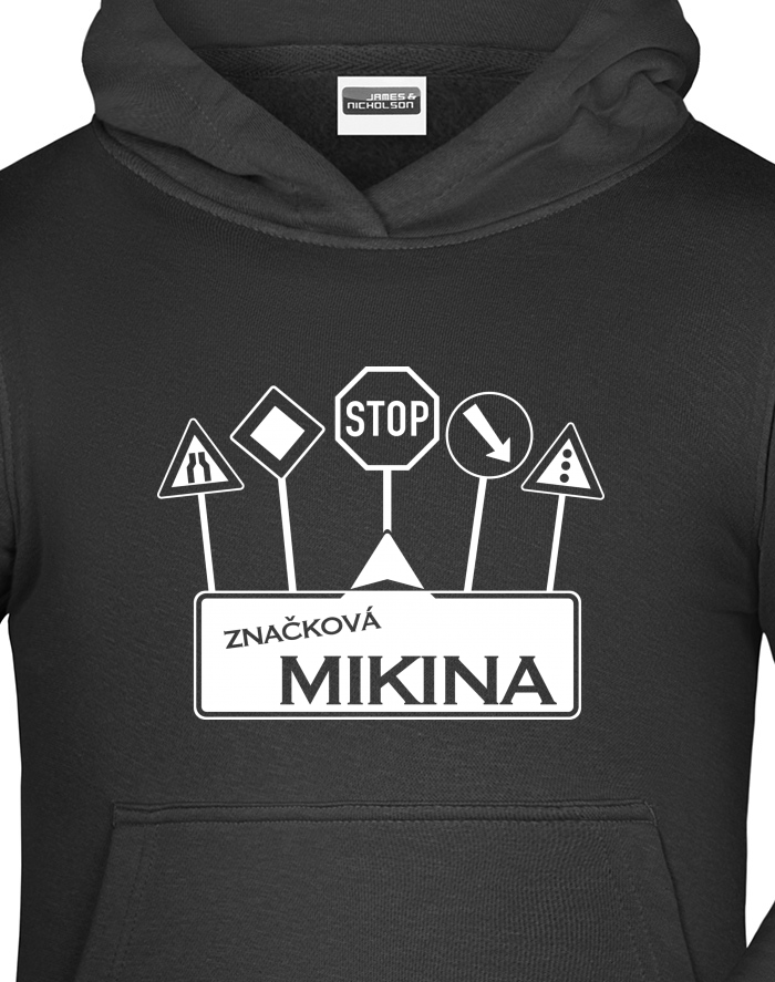 Dětská mikina s kapucí Značková mikina