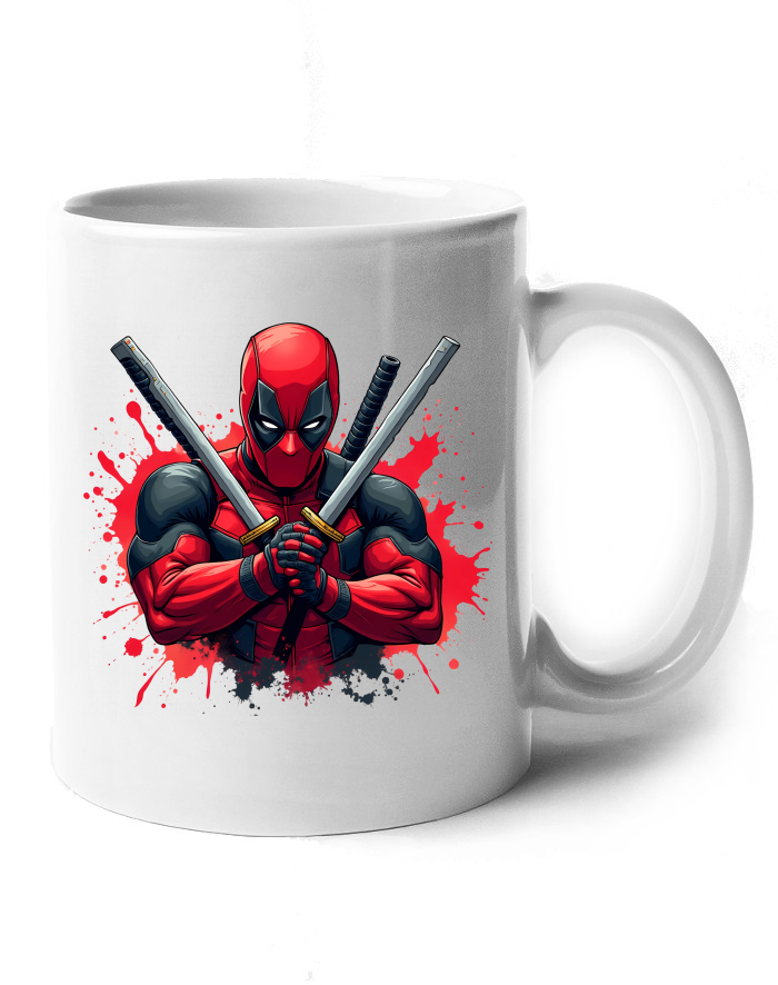 Deadpool s meči - keramický hrnek