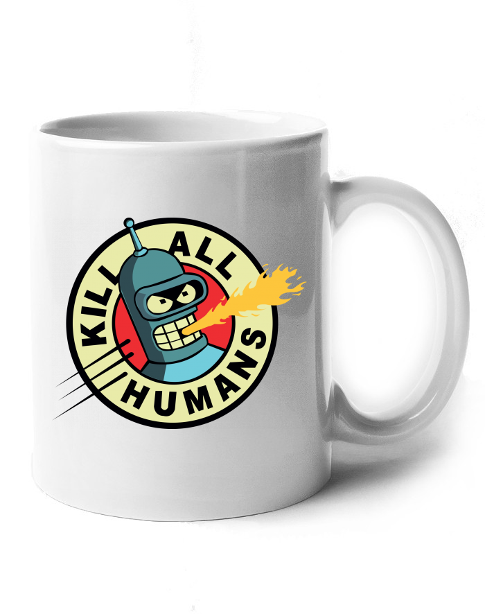 Keramický hrnek Bender Futurama – Kill all humans
