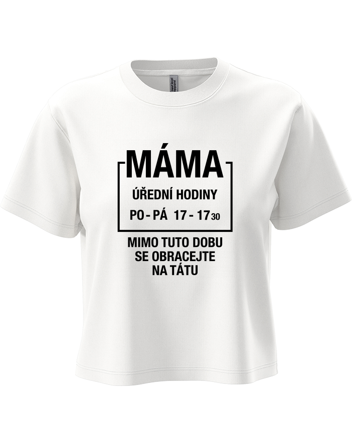 Dámský crop top Máma úřední hodiny