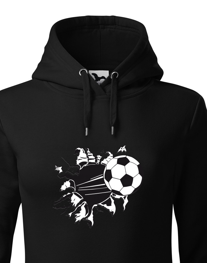 Dámská mikina s kapucí Fotbal