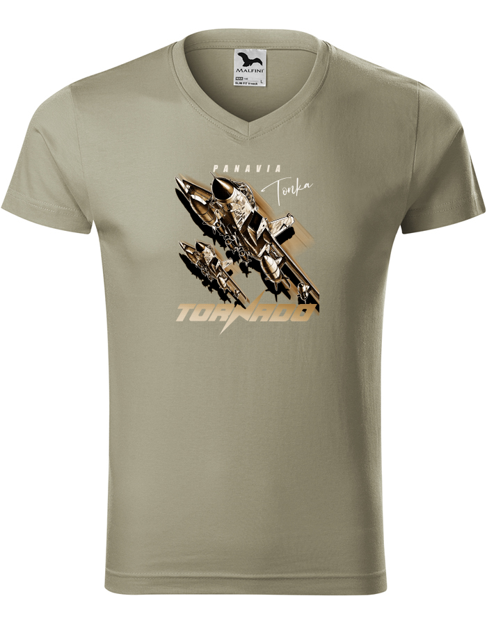 Pánské tričko s výstřihem do V - Panavia Tornado
