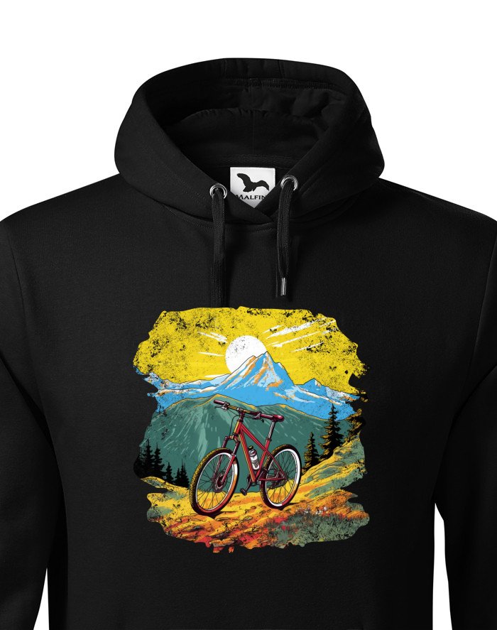 Pánská mikina s kapucí MTB hory