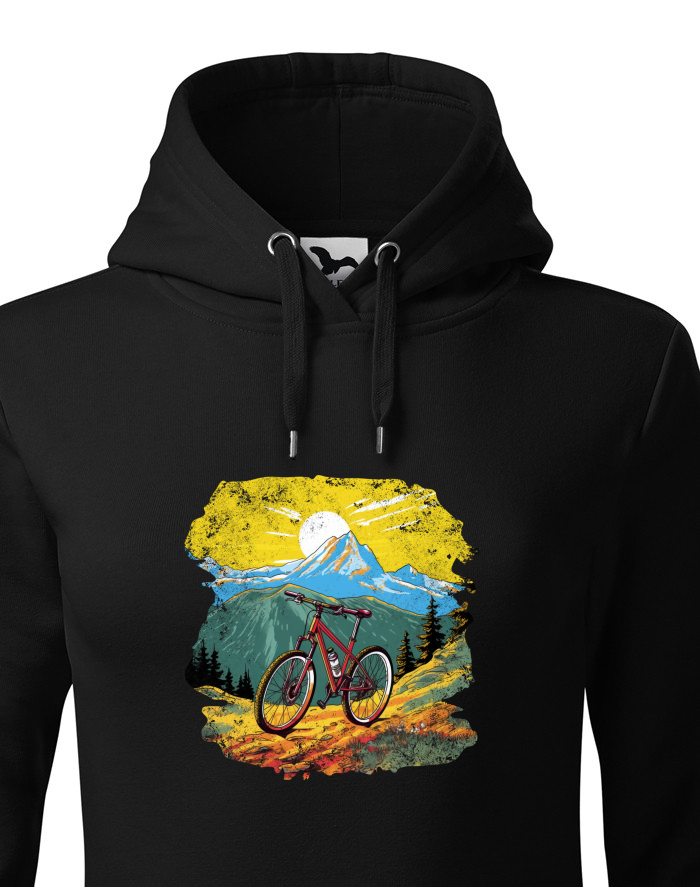 Dámská mikina s kapucí MTB hory