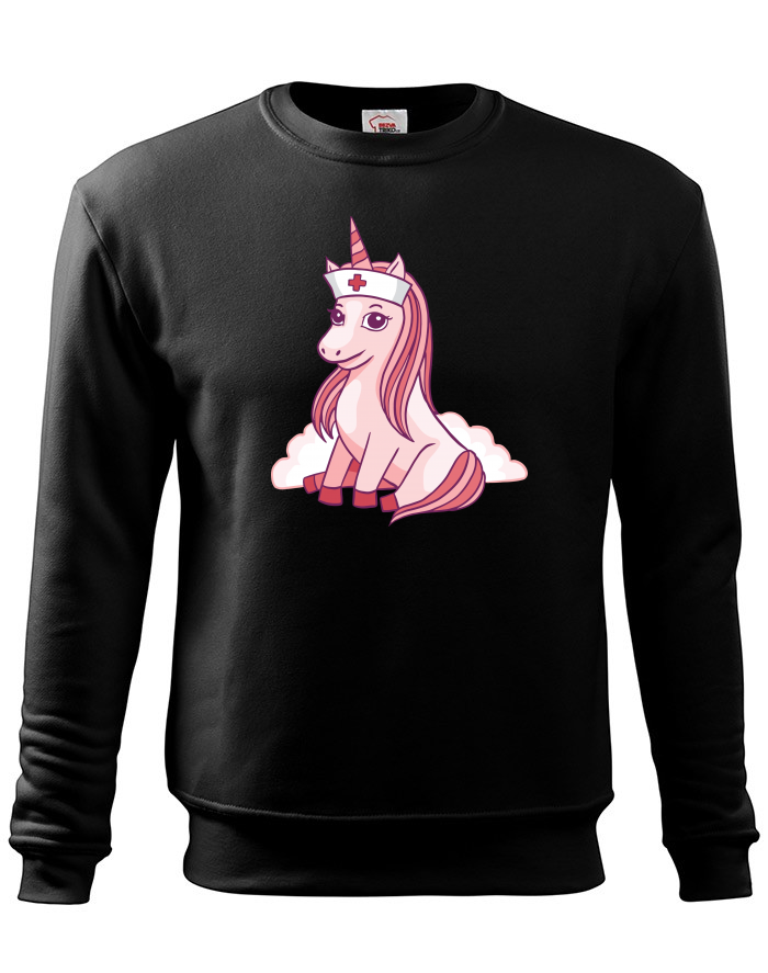 Unicorn nurse – pánská mikina bez kapuce