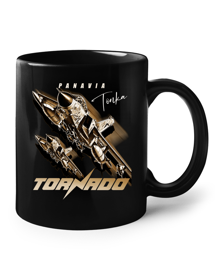 Panavia Tornado - černý keramický hrnek