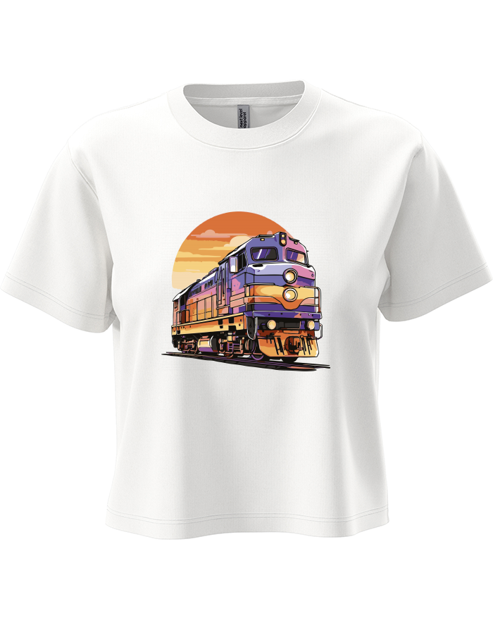 Barevný vlak – dámský crop top