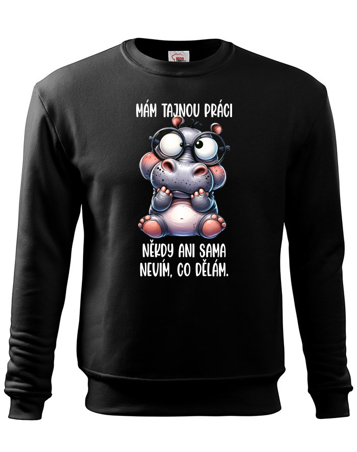 Dětská mikina bez kapuce Hroch - Tajná práce
