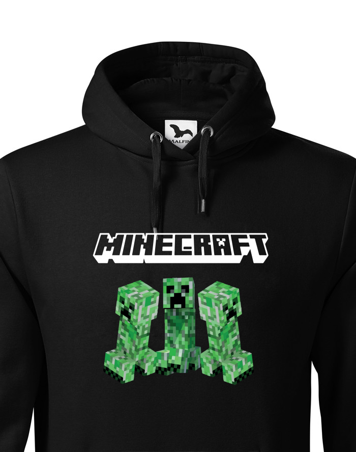 Pánská mikina s kapucí Minecraft Creeper