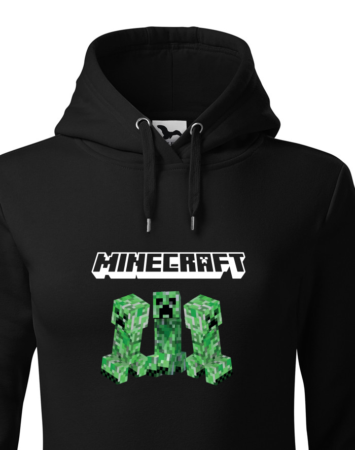 Dámská mikina s kapucí Minecraft Creeper