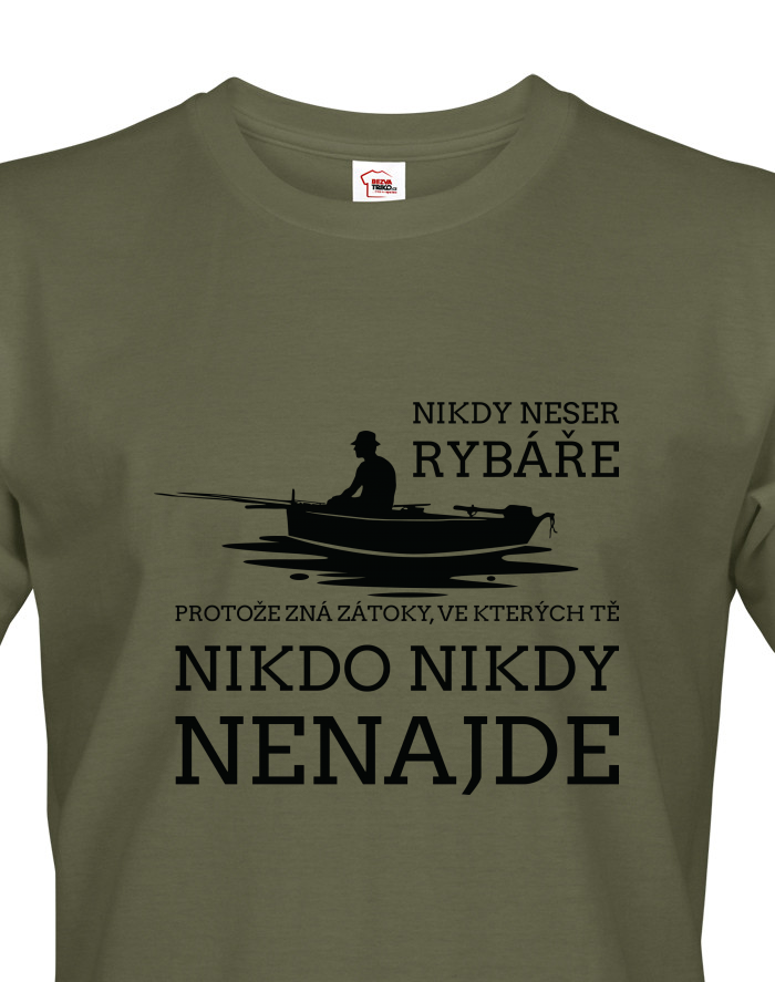 Pánské tričko s krátkým rukávem Nikdy neser rybáře
