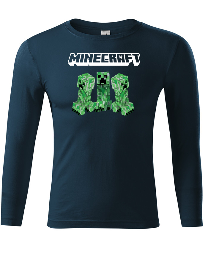 Tričko s dlouhým rukávem Minecraft Creeper