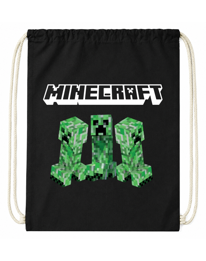 Bavlněný vak na záda s motivem Minecraft Creeper