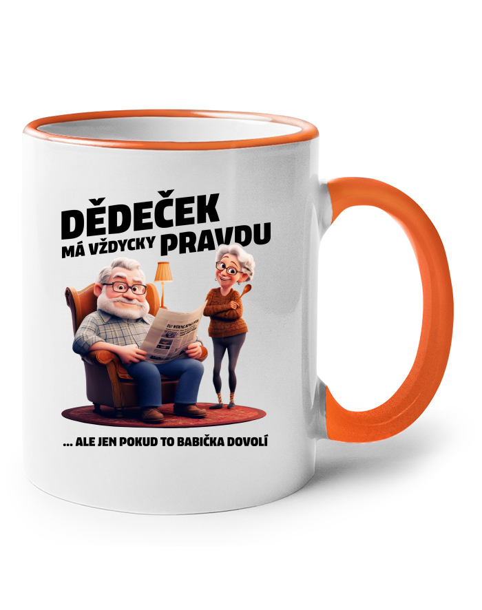 Keramický hrnek Dědeček (ne)má vždycky pravdu