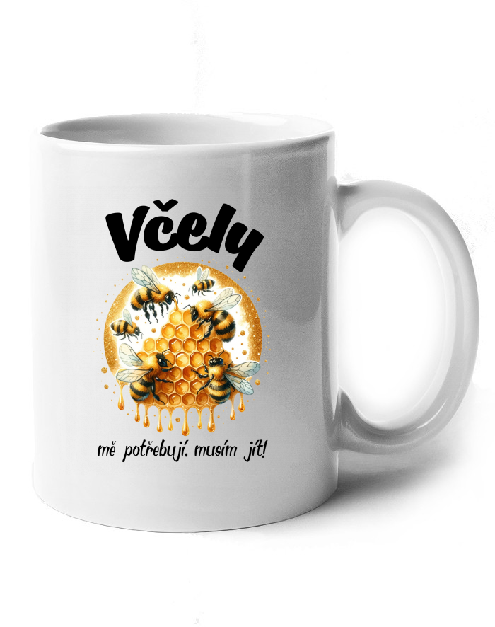 Keramický hrnek Včely mě potřebují
