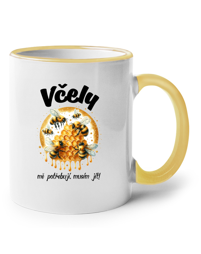 Keramický hrnek Včely mě potřebují musím jít
