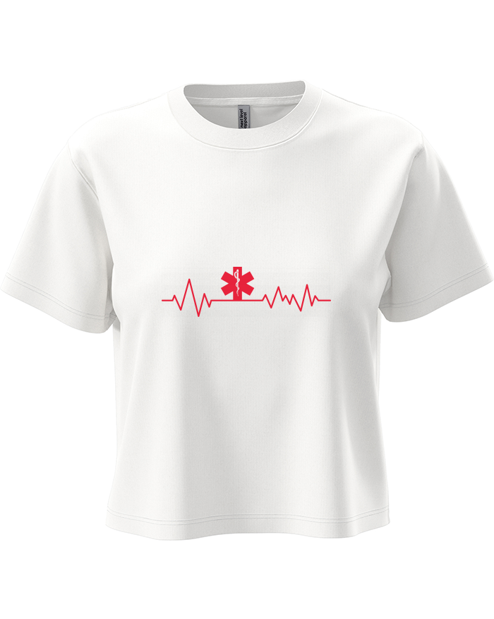 Dámský crop top EKG pro zdravotníky