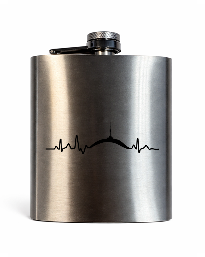 Sada kovové placatky s kalíšky a nálevkou 200 ml - EKG Praděd