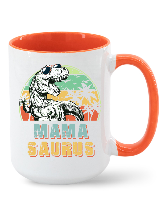 Mamasaurus – keramický hrnek MAX s barevným vnitřkem