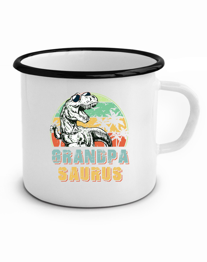 Plechový hrneček Grandpasaurus