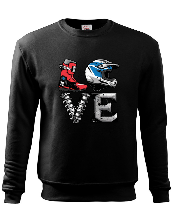 Dětská mikina bez kapuce Love motocross