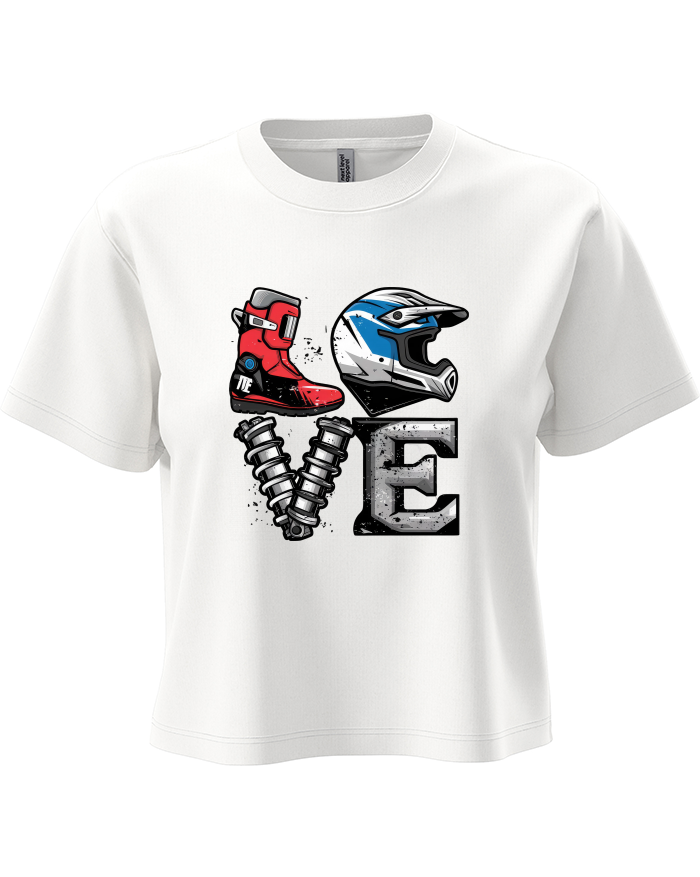 Dámský crop top Love motocross