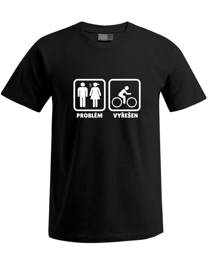 Pánské tričko Plus Size - Problém vyřešen cyklista