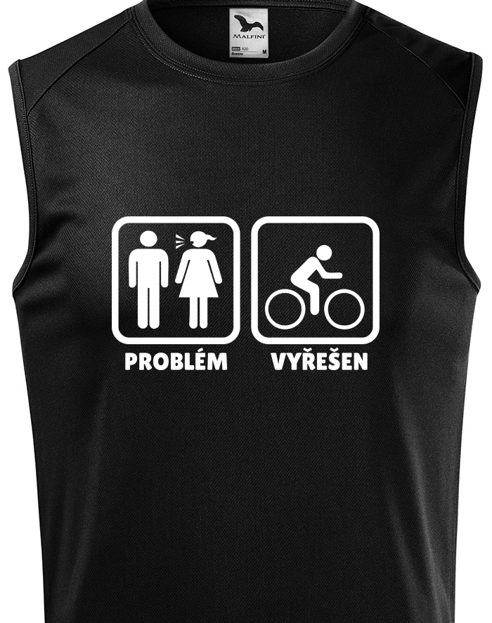 Pánské funkční tílko Problém vyřešen cyklista