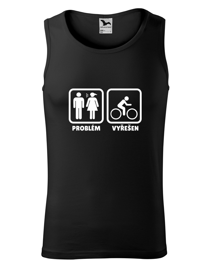 Pánské bavlněné tílko Problém vyřešen cyklista