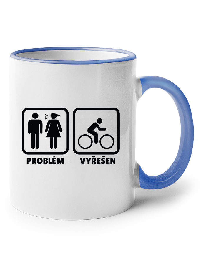 Keramický hrnek Problém vyřešen cyklista