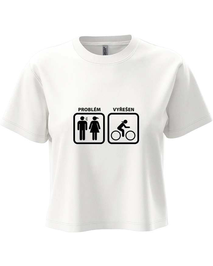 Dámský crop top Problém vyřešen cyklistka