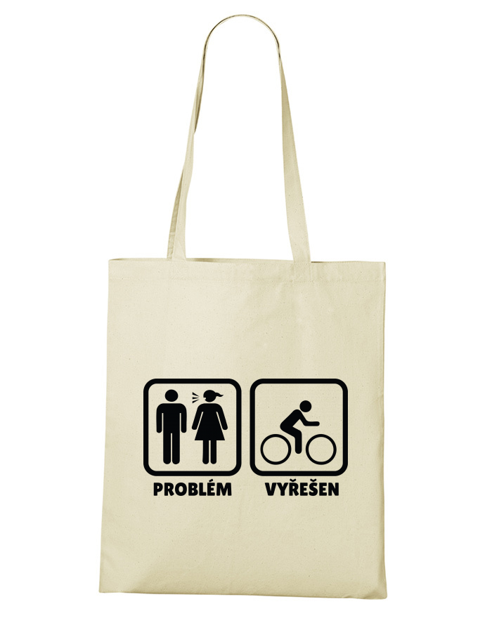 Nákupní taška Problém vyřešen cyklista