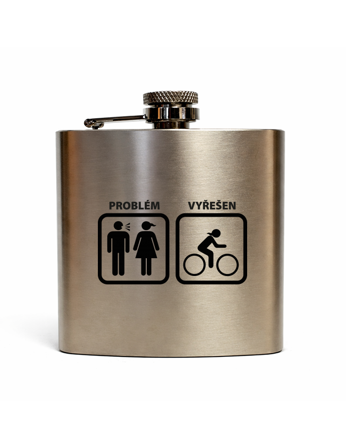 Nerezová placatka 180 ml – Problém vyřešen cyklistka