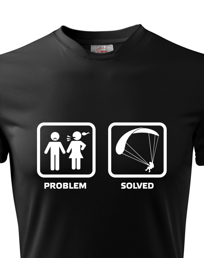Pánské funkční tričko Paragliding Problem? Solved