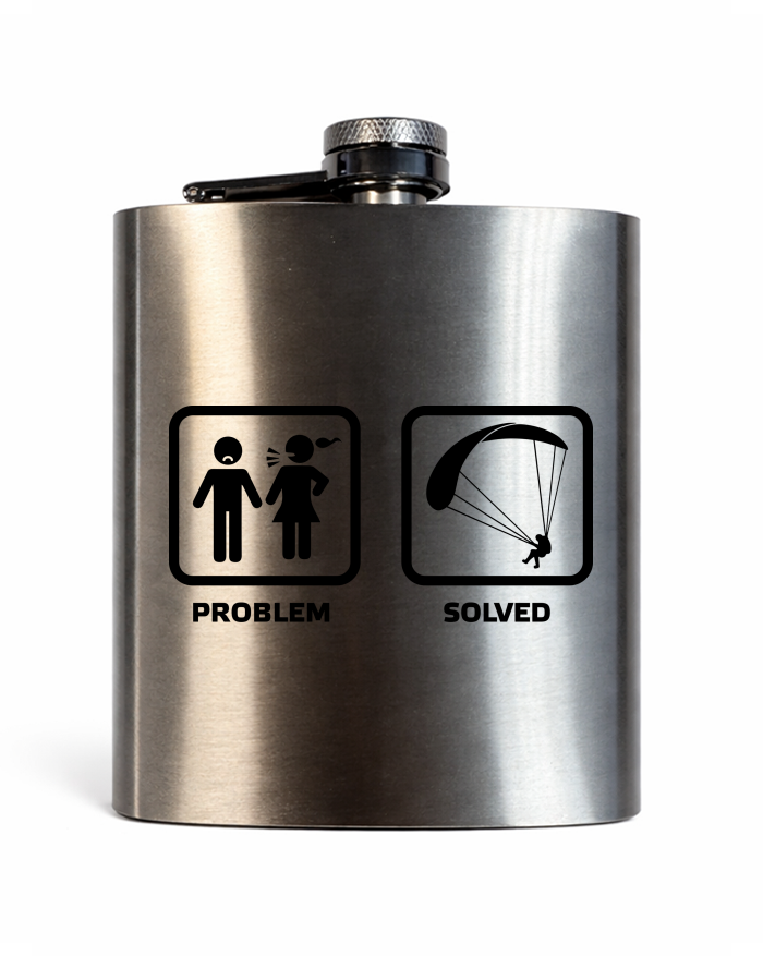 Sada kovové placatky s kalíšky a nálevkou 200 ml - Paragliding Problem? Solved