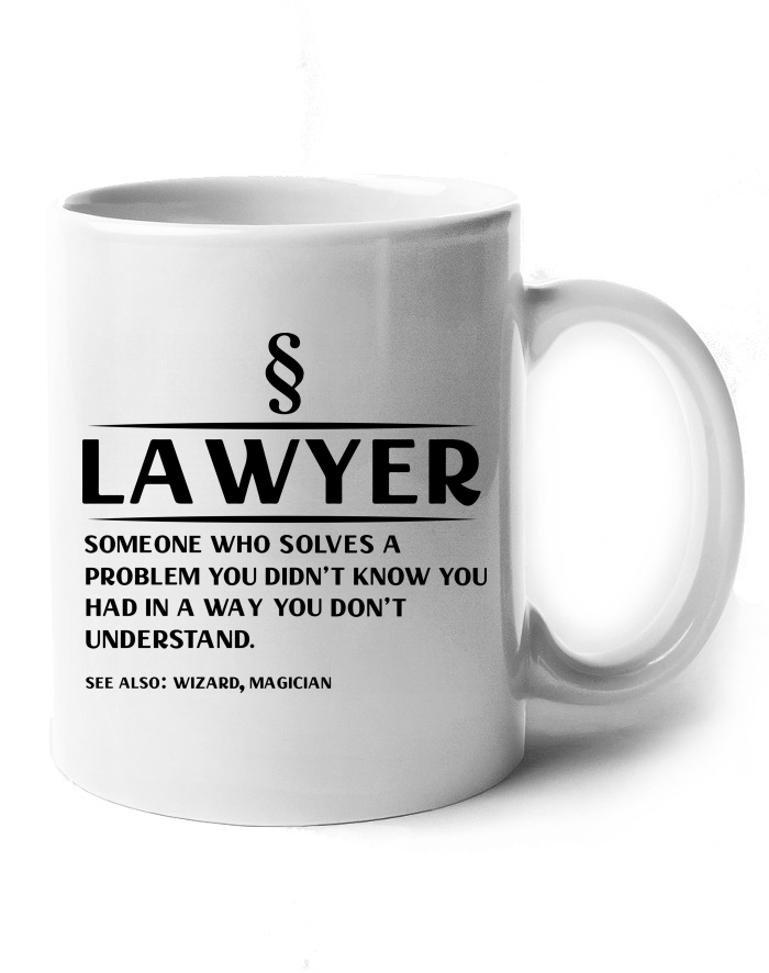 Keramický hrnek Lawyer – someone who solves a problem