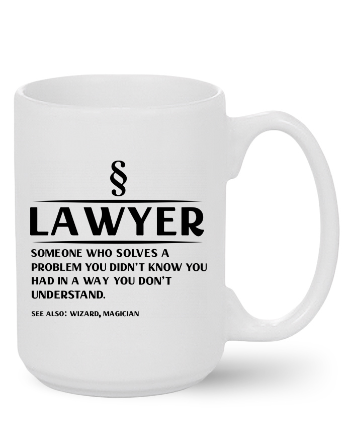 Keramický hrnek Lawyer – someone who solves a problem