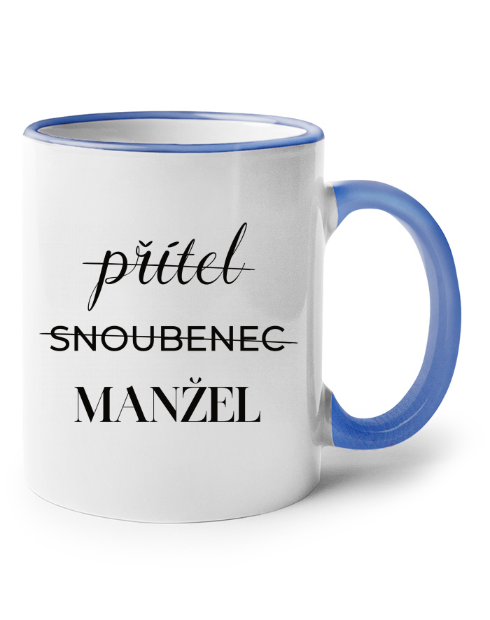Keramický hrnek Přítel - Snoubenec - Manžel