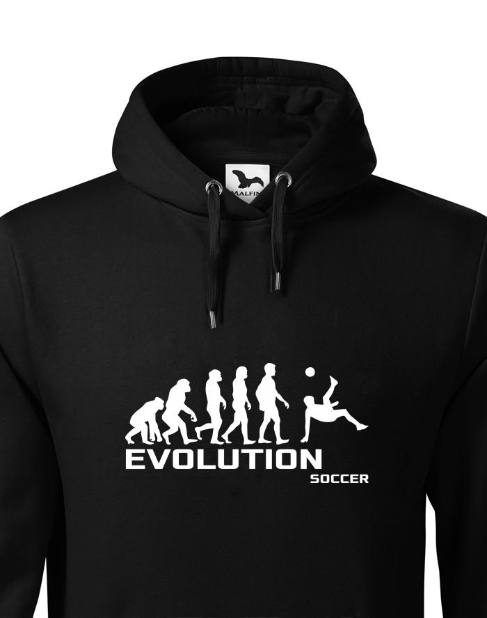 Pánská mikina s kapucí Evoluce fotbalu