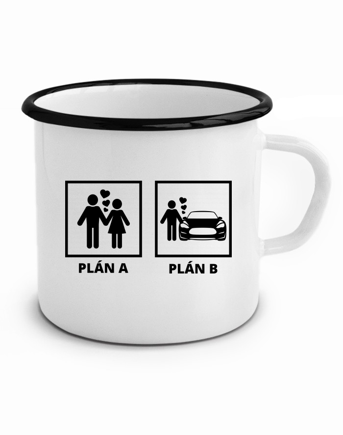 Plán A a plán B – plechový hrneček