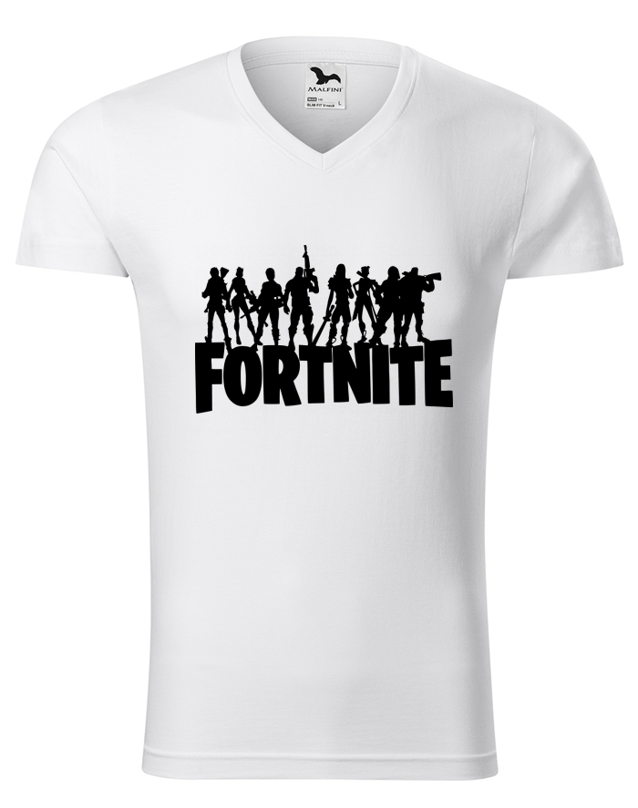 Pánské tričko s výstřihem do V Battle royale tým