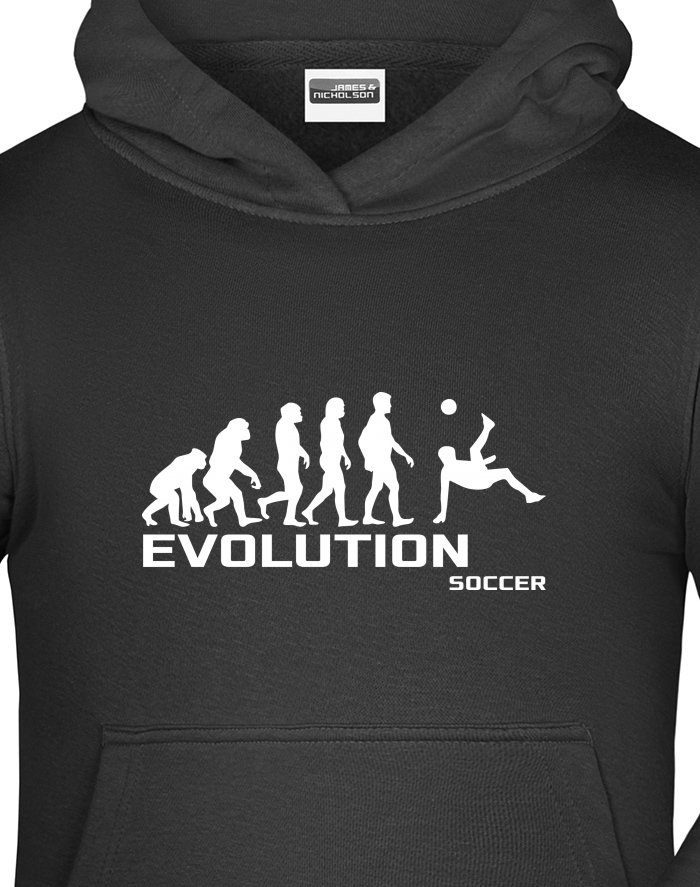 Dětská mikina s kapucí Evoluce fotbalu